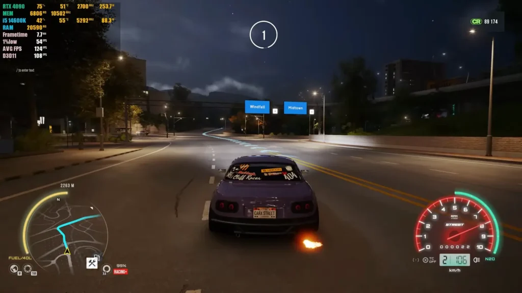 CarX Street night gameplay